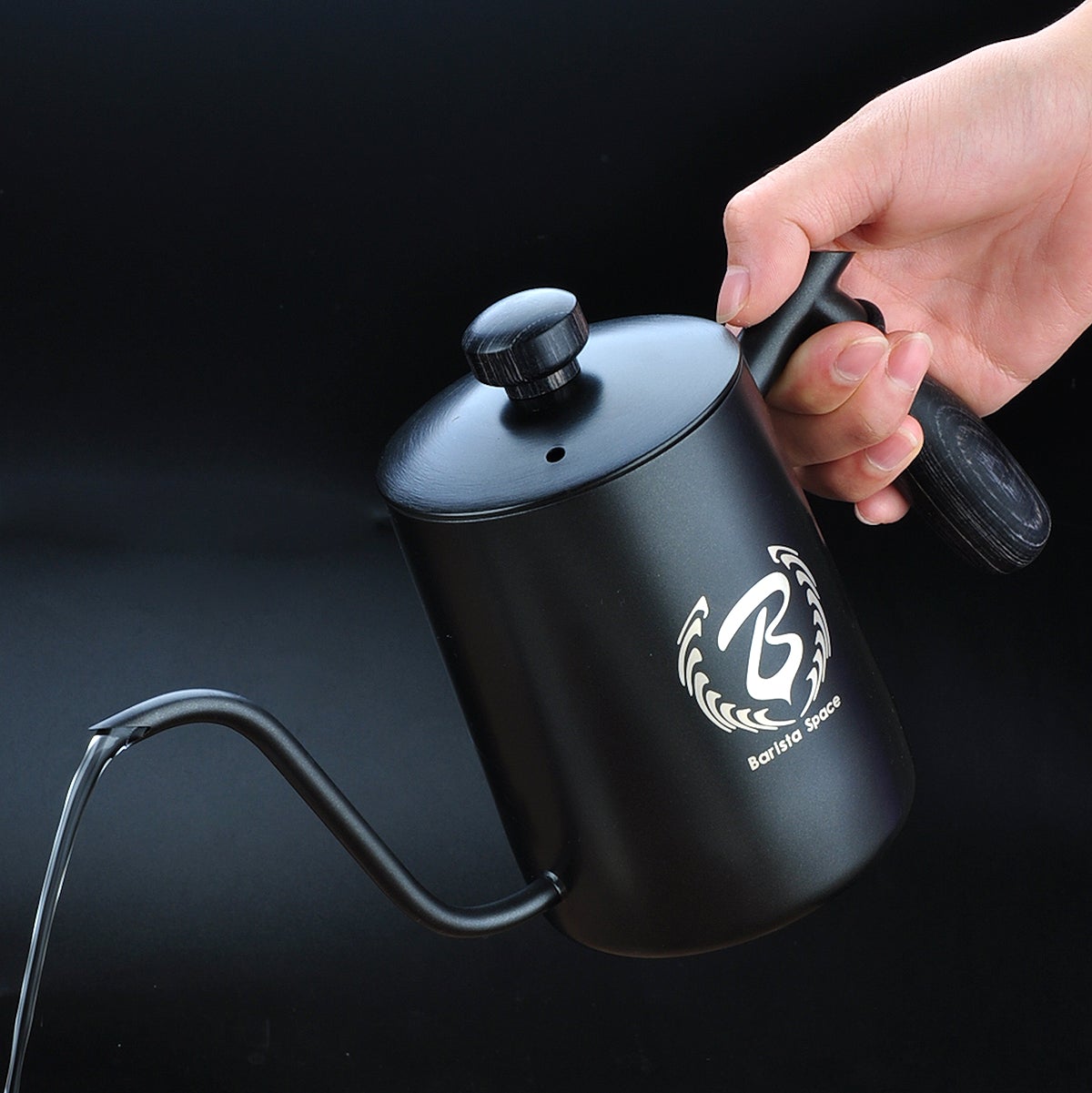 BARISTA SPACE BREWING KETTLE 3 IN 1 UNIQUE SPOUT 600 ML (BLACK / WHITE)