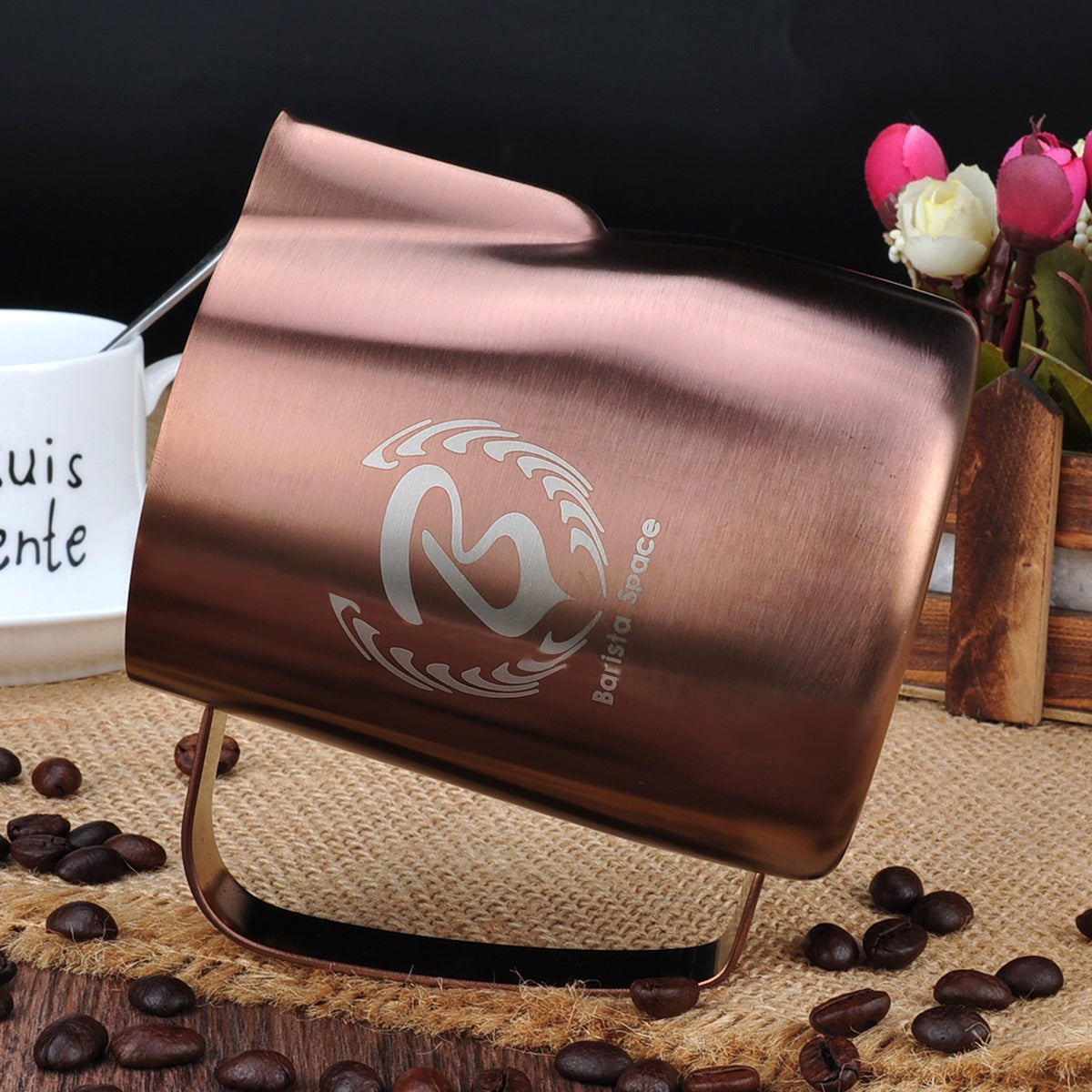 BARISTA SPACE PITCHER LATTE ART MILK JUG COPPER 350 ML / 600 ML