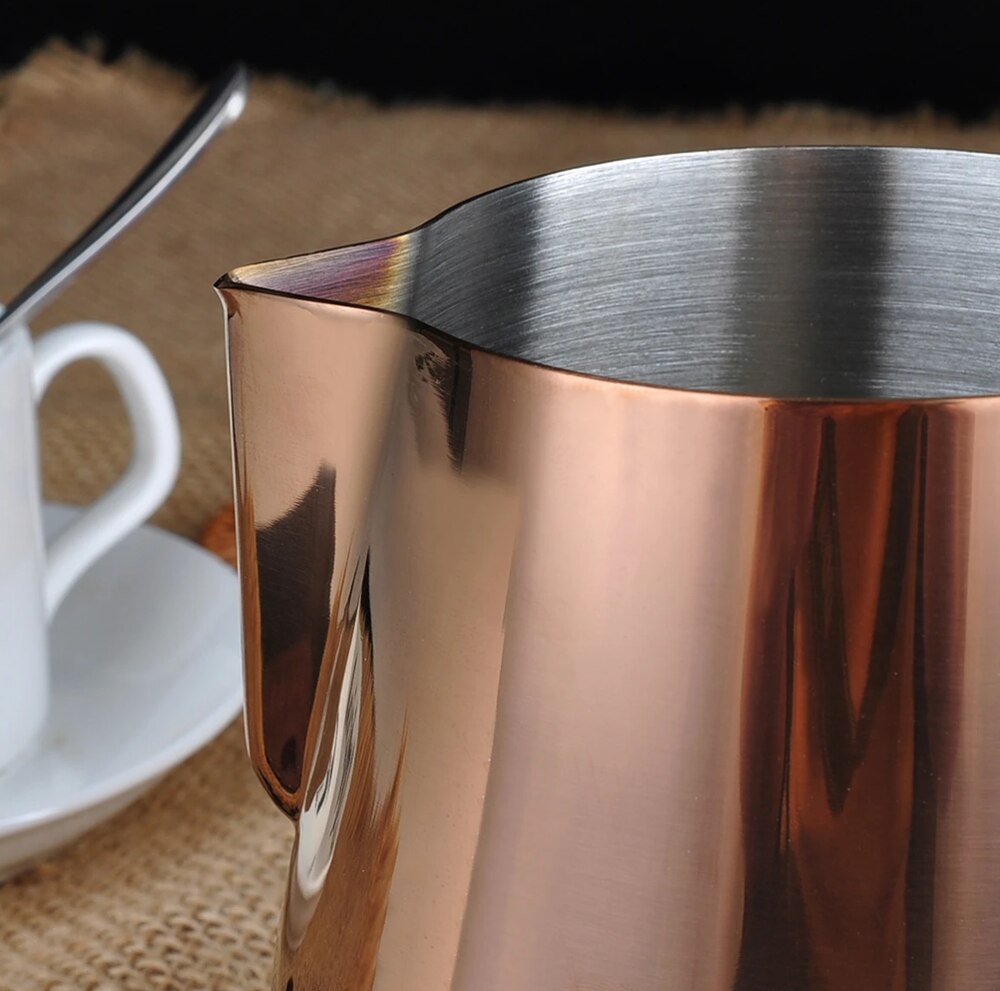 BARISTA SPACE PITCHER LATTE ART MILK JUG ROSE GOLD 350 ML / 600 ML